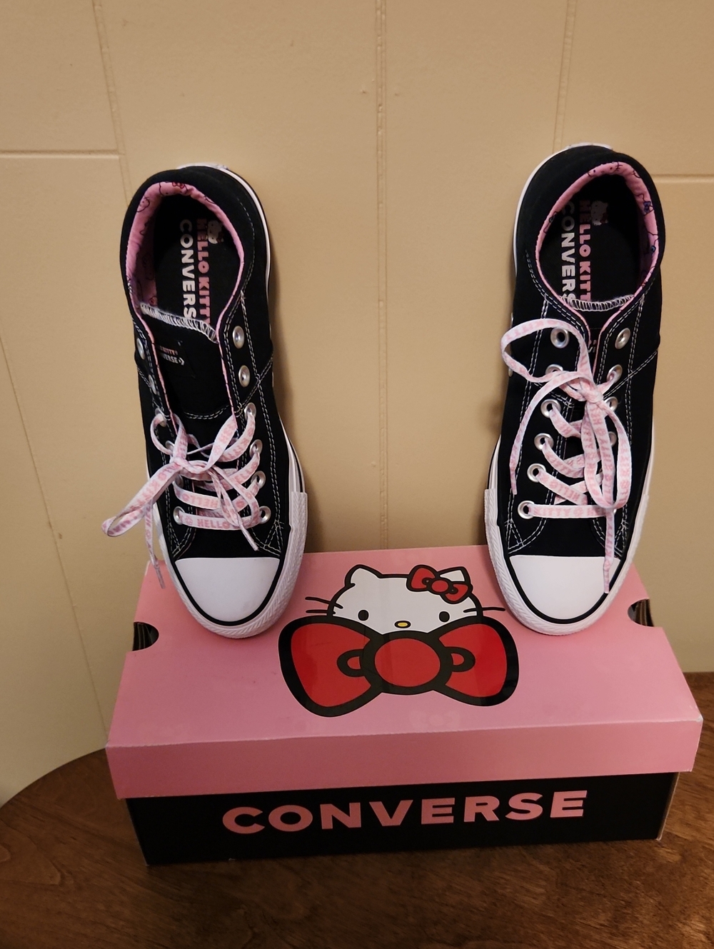 Converse Black & Pink Hello Kitty Low-Top Sneakers